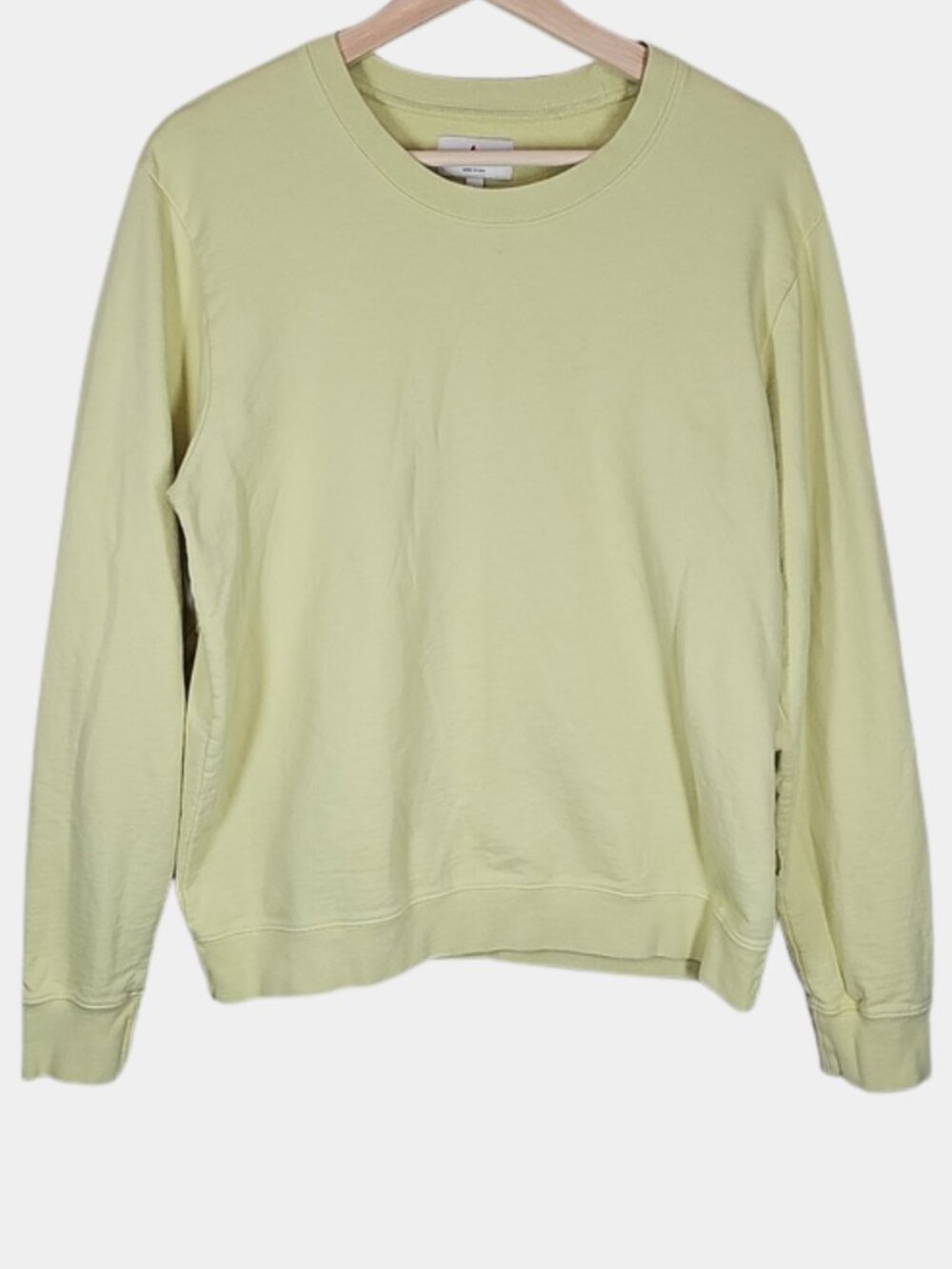 American Giant Classic Crewneck Sweatshirt Women's L Lime Green Made In USA